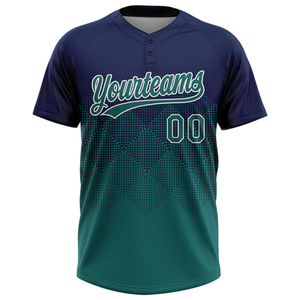เสื้อเบสบอลซอฟต์บอลแบบมีกระดุมสองเม็ด ระบายอากาศได้ดี  ชุดยูนิฟอร์มทีม  สามารถปรับแต่งได้ สำหรับเด็ก วัยรุ่น ผู้ชาย ผู้หญิง - Product Image 2