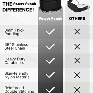 Cinturón de levantamiento de pesas para gimnasio y fitness con cadena de acero para dominadas, sentadillas profundas y ejercicios de fuerza - Product Image 5