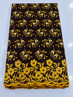 Dentelle du Guatemala 100% Soie Polyester Respirante Écologique de Luxe pour Robes de Mariée Africaines et Bordures de Robes de Mariage