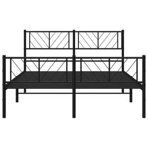 Cadre de lit en métal de taille king en acier noir avec revêtement en poudre 59 x 79 pouces - Product Image 5