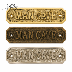 Letrero de Puerta Estilo Vintage de Latón para Cuarto de Hombre, Placa Decorativa de Pared Estilo Antiguo, Letrero Retro de Latón para Bar en Casa o Garaje - Product Image 4