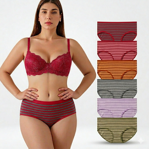 Ropa Interior Femenina de Corte Clásico, Bragas Hipster de Punto, Transpirables, Sensación Flexible, Elásticas, Forma Moderna, Cobertura Total, Comodidad Diaria - Product Image 1