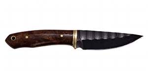 Cuchillo de Cocina Artesanal de Acero al Carbono Forjado con Mango de Madera de Nogal y Latón - Product Image 5