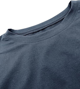 เสื้อยืดทรงบ็อกซี่ฟิตสำหรับผู้ชาย ผ้าฝ้าย 100% ระบายอากาศได้ดี ผ้าถักป้องกันการเป็นขุย สไตล์ลำลอง สตรีทแวร์ ไหล่ตก - Product Image 4