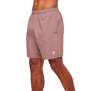 Shorts de sport athlétiques ajustés pour hommes, 7 pouces, légers, pour l'entraînement, la course et le fitness, couleur rose châtain - Product Image 3