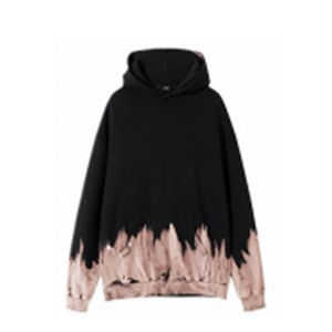 Sudadera con capucha personalizada estilo vintage streetwear, con lavado ácido, efecto descolorido por el sol y blanqueado por el sol, oversize, con cremallera, gris, con efecto descolorido por el sol y lavado ácido. - Product Image 2