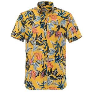 Camisas de Vestir para Hombre con Estampado Completo Hawaiano, Cuello Camisero Vintage, Transpirables, con Botones Cubiertos y Compresión - Product Image 1