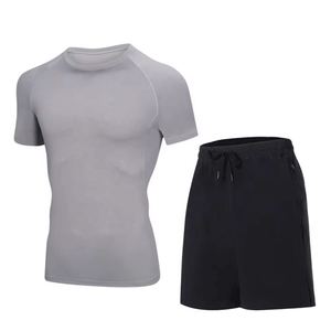 Ensemble de protection contre les éruptions cutanées en néoprène à manches courtes pour hommes, couleur violette, écologique, respirant, séchage rapide, kit d'entraînement de natation pour adultes - Product Image 3
