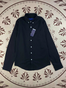 เสื้อเชิ้ตผู้ชาย RL ผ้าฝ้ายสีพื้น แขนยาว ปกติดกระดุม ผ้าทวิลระบายอากาศดี สไตล์ลำลอง ปักลาย ป้องกันขนร่วง สำหรับฤดูร้อน - Product Image 2