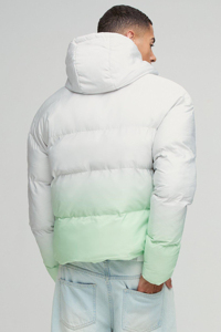 Blouson matelassé décontracté pour homme, coupe droite, coupe-vent, style urbain, avec empiècements dégradés, rembourrage en polyester - Product Image 4