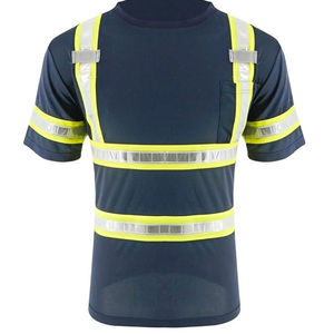 T-shirts haute visibilité, nouveau design, construction réfléchissante, t-shirt de sécurité à manches courtes, t-shirt de sécurité routière réfléchissant pour hommes - Product Image 5