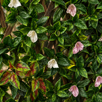 Clôture de jardin extensible en treillis, écran de haie artificielle, feuilles vertes artificielles, fer galvanisé, antirouille, écologique, pour la sécurité et l'intimité