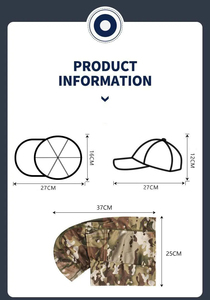 Conjunto de pasamontañas táctico y gorra snapback para hombre – Máscara facial completa, gorra de béisbol, protección solar de verano, camuflaje, equipo de caza al aire libre - Product Image 3