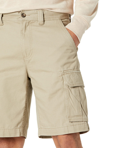 Men's Solid Color <b>Cargo</b> <b>Shorts</b> Mid Waist Casual Style Breathable Woven Fabric Button Fly Design - Product Image 5
