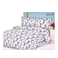 Vente en gros de draps doubles attrayants, modernes et traditionnels, en pur coton à imprimé floral, parure de lit King Cover tissé