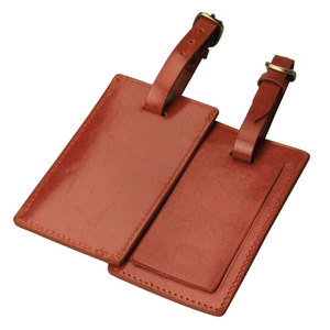Porte-cartes de visite en cuir véritable, étiquette de bagage, étiquette de valise pour bagages - Product Image 1