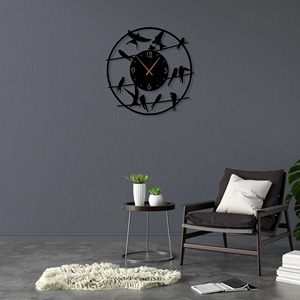 Elegant Birds Design Gold Metal Round <b>Wall</b> <b>Clock</b> <b>Decorative</b> Piece for Home Office Hotel and Event <b>Decor</b> Wholesale From India - Product Image 5