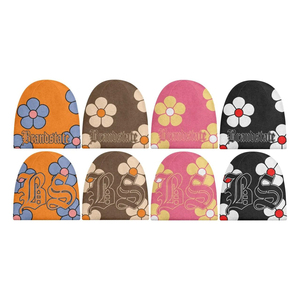 Unisex Y2K Jacquard Knitted <b>Hat</b> Custom Logo Hand Drawn 3D High Quality Sup Beanie Knitted <b>Hats</b> Custom Embroidery Logo <b>Winter</b> - Product Image 5