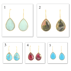 Mohave-pendientes colgantes en forma de pera para mujer, joyería de cobre, rubí, turquesa, aros chapados en oro, aretes en forma de lágrima, regalo, venta al por mayor - Product Image 2