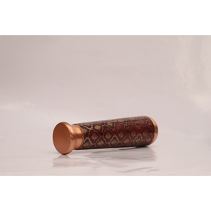 Bouteille d'eau artisanale en cuivre pur avec design imprimé de qualité supérieure, bouteille ayurvédique pour la santé et les cadeaux écologiques - Product Image 2