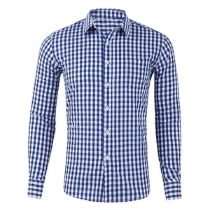 <b>Men's</b> <b>Long</b> <b>Sleeve</b> Plaid <b>Shirt</b> Pink <b>White</b> Checkered Casual Yarn Dyed Button Cuff Top Classic <b>Men</b> Business Office <b>Shirt</b> Formal fit - Product Image 3