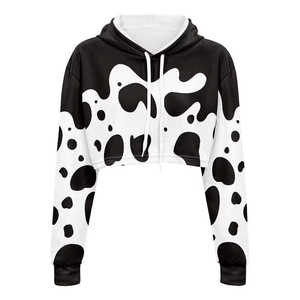 Sudadera con Capucha Estampada de Alta Calidad para Mujer, Talla Grande, Informal, para Invierno y Otoño, 100% Algodón Felpa, OEM - Product Image 1