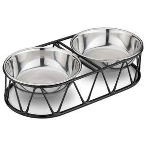Comederos de lujo para mascotas de acero inoxidable, estación de alimentación de alta gama para mascotas, comedero elevado decorativo para perros, soporte elegante para comederos de mascotas de alta gama - Product Image 5