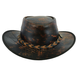 Custom Premium Quality Genuine Leather <b>Hats</b> <b>Western</b> Cowboy <b>Hats</b> Custom Size Comfortable Outdoor Leather Cowboy <b>Hat</b> - Product Image 5