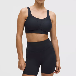 Women's Breathable High Support Simple Designer Sports Bra <b>Cross</b> Shoulder Gym Fitness Yoga Tank <b>Top</b> Workout Activewear Bra - Product Image 2