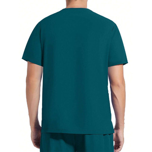 Mens <b>Scrub</b> <b>Top</b> Custom Logo Healthcare Apparel Shirt Lightweight Professional <b>Scrub</b> Wear For Medical Staff Members - Product Image 5