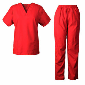 Offre Spéciale : Ensemble d'uniformes médicaux pour femmes – Haut à manches courtes et pantalon jogger – Tenue médicale souple et extensible pour hôpital - Product Image 1