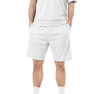 Pantalones Cortos Bermuda para Hombre, Color Azul Marino Sólido, Cintura Elástica, Casuales, Transpirables, de Poliéster, con Bolsillos, Corte Medio, Estilo Tejido - Product Image 6