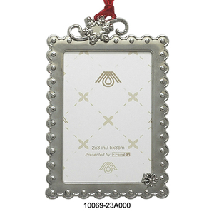 Metal Christmas Ornament with Snowflake Design 2.25x2.25 Inch Red and <b>champagne</b> Finish Traditional Style Indoor Decor - Product Image 1