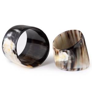 2026 Hot Selling Horn Napkin Ring Holder For Dinnerware Tableware Home Decor household Item Buffalo Horn Napkin Ring <b>Tissue</b> Use - Product Image 3