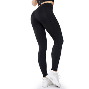 Leggings Deportivos Ligeros para Mujer, Cintura Media, Sexy, de Forro Polar, Color Sólido, con Logotipo Personalizado Impreso en Silicona, Transpirables, Sin Costuras, de Secado Rápido - Product Image 1