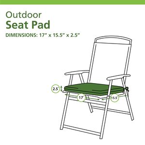 Confezione da 2 15.5 per sedile esterno rettangolare marrone chiaro \ "D X 17 \" W per mobili - Product Image 5