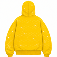 Cagoule d'hiver personnalisée en strass avec fermeture éclair, masque intégral surdimensionné, veste streetwear épaisse 100 % coton respirante