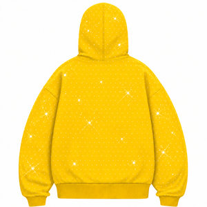Sudadera con capucha y cremallera de diamantes de imitación personalizada, estilo pasamontañas, extragrande, con máscara facial completa, chaqueta de streetwear de peso pesado - Product Image 2
