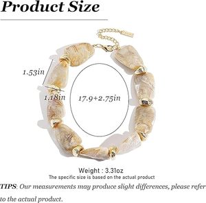 Collar para Mujer, Collar de Resina Colorido, Gargantilla Barroca, Cadena Moderna, Joyería de Verano para Vacaciones, Accesorios para Vestidos - Product Image 2