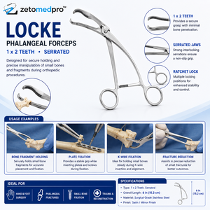 VERBRUGGE Bone Holding Forceps MA-13-188 CE Certified Class I 6in to 11in ZETOMEDPRO - Product Image 5