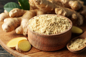 Poudre de gingembre mélangée, herbe aromatique séchée, couleur brune, pour la cuisine et la santé - Product Image 4