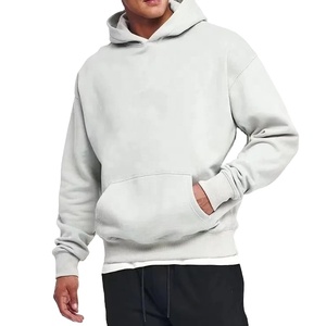 High Quality No <b>String</b> Heavyweight Cotton Pullover Hoodie Solid Front Logo Winter Customized <b>Black</b> 2026 - Product Image 4