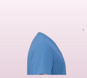 Robe de patient ANIMA bleu ciel à manches courtes et col rond pour hôpital - Product Image 1