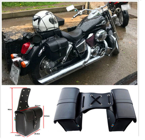 Sacs de selle de moto du fabricant en coton, nylon et polyester, sacoche latérale à outils, couleur personnalisée, sacoche à outils confortable pour la taille, fermeture à bouton-pression - Product Image 6