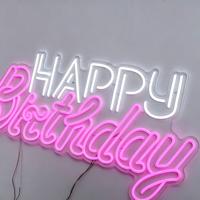 Lettres et chiffres lumineux LED, design personnalisé, acrylique, éclairage RGB, enseigne néon pour fête, sur mesure