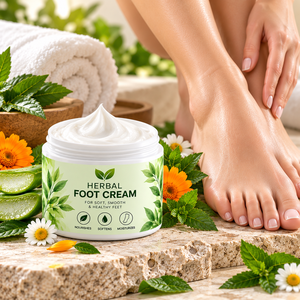 Crème à talons aux herbes en gros pour pieds secs et rugueux, soin des callosités, fabricant cosmétique OEM ODM sous marque privée pour les acheteurs de produits de beauté mondiaux - Product Image 2