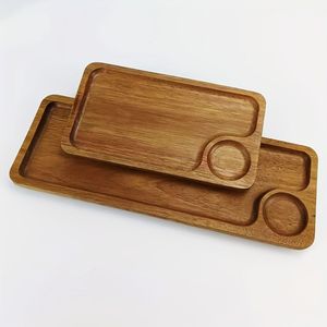 New Arrival Wooden Handmade Durable Quality Serving <b>Trays</b> Wooden Dips & <b>Chips</b> <b>Tray</b> Classical Serving <b>Tray</b> Custom Size Design - Product Image 4
