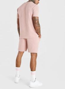 Conjuntos de pantalones cortos de algodón de verano informales para hombre, chándal sólido para Hombre con camiseta, ropa deportiva de 2 piezas - Product Image 3