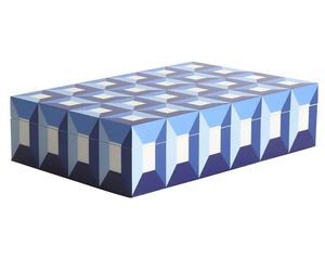Caja de Joyería de Resina y Madera con Tapa, Precio al por Mayor, Patrón Geométrico, Almacenamiento con Cerradura, Decoración para Mesa y Hogar - Product Image 3