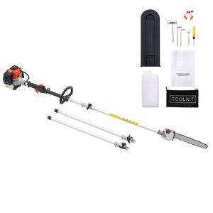 25CC 2 Stroke Gas-<b>Powered</b> Pole <b>Saw</b> 7 1/2 Inch Cordless Tree Trimmer with 12 Cutting Bar and 23 Fl.oz Fuel Tank Gas Chainsaw - Product Image 1